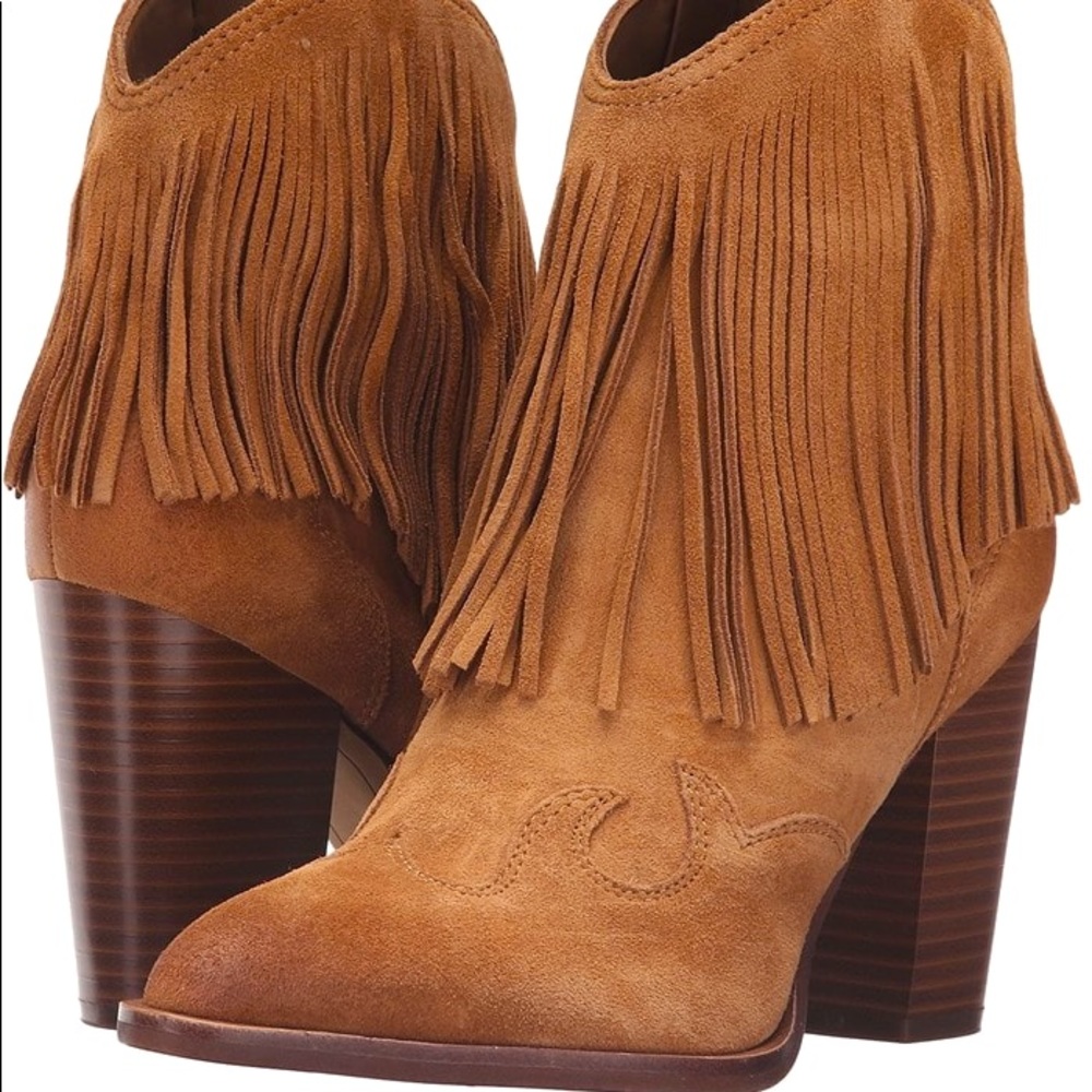 Sam Edelman western booties with fringe! NWOT!